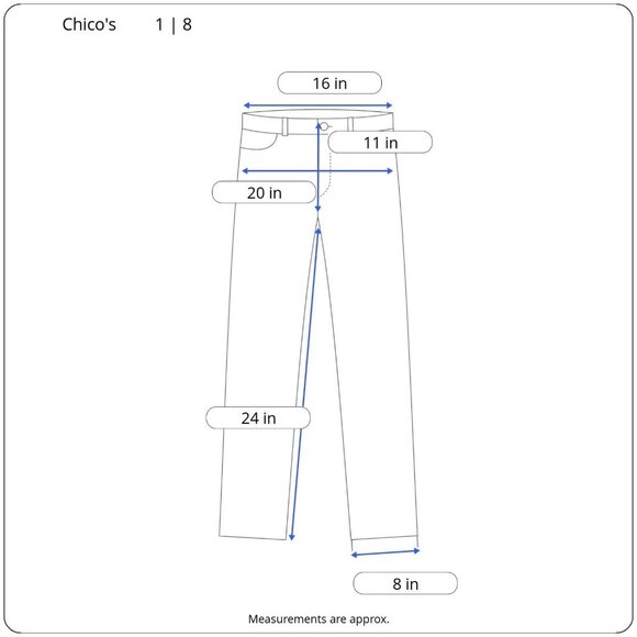 NEW Chicos Womens Secret Stretch Everyday Straight Leg Crops Alabaster Size 1| 8 - Picture 3 of 15